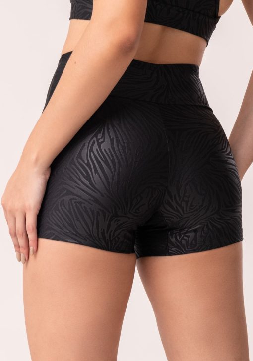 Short shine preto texturizado - Image 3