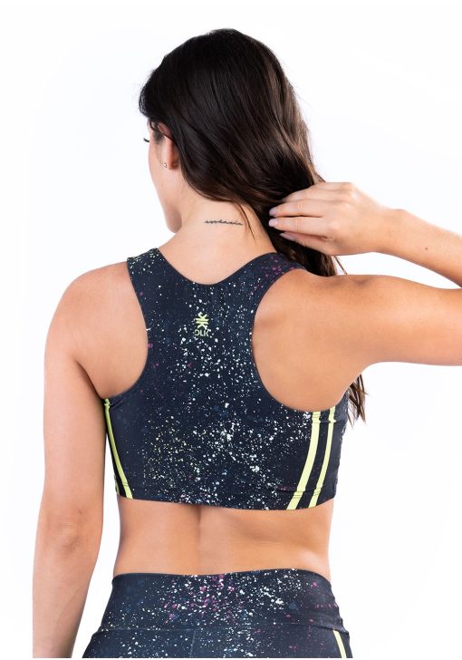 Top fitness feminino nadador new printed estampado sparkle - Image 3
