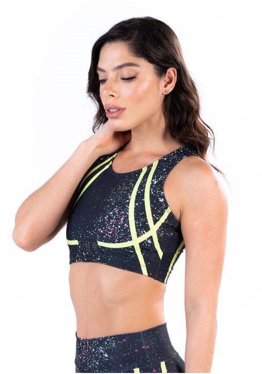 Top fitness feminino nadador new printed estampado sparkle - Image 4