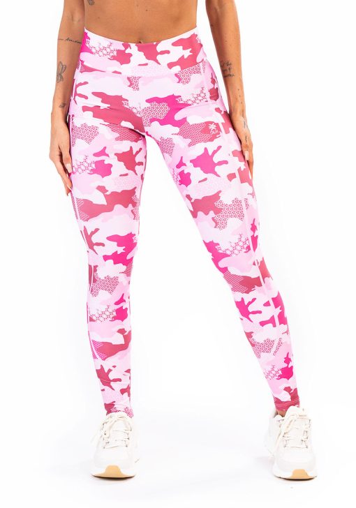 Legging fitness feminina new printed estampada camuflado rosa - Image 4