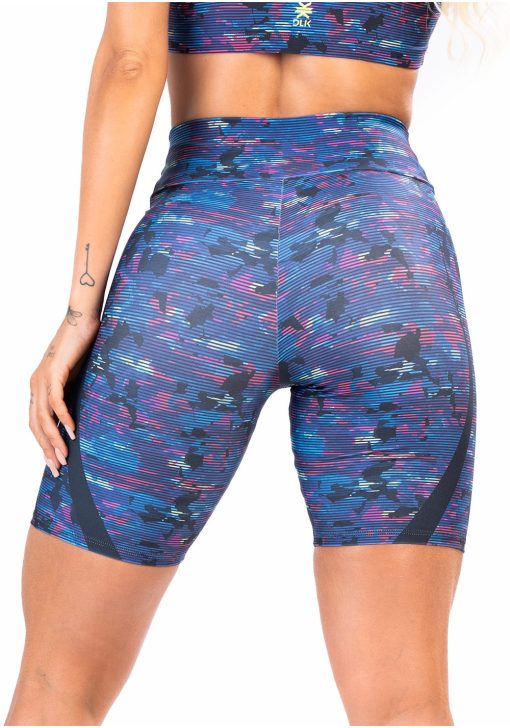 Bermuda fitness feminina new printed estampada abstrato royal - Image 3