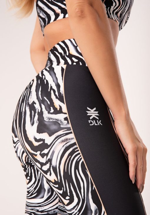 Legging fitness feminina estampada animal print neon laranja printed - Image 5