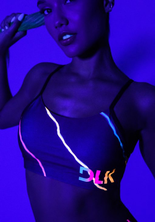 Top fitness feminino com bojo estampado neon energetic printed - Image 2