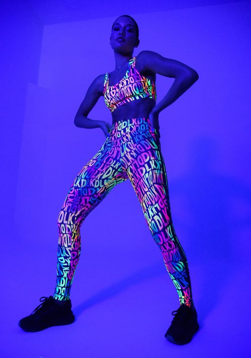 Legging fitness feminina estampada neon utopia printed - Image 2
