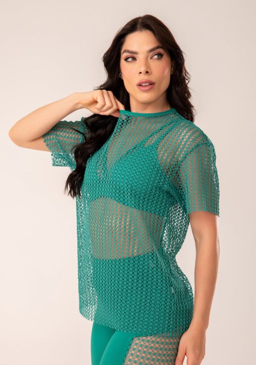 Blusa de tela feminina verde harmony - Image 4