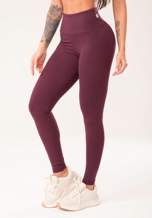 Legging fitness feminina vinho harmony